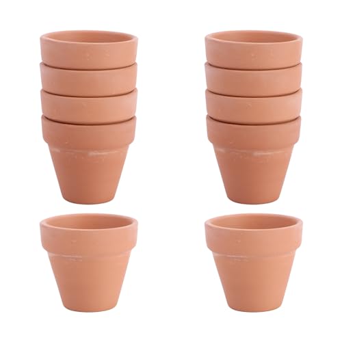 10Pcs 5.5X5Cm Small Mini Terracotta Pot Clay Ceramic Pottery Planter Cactus Flower Pots Succulent Nursery Pots Great For Plants Crafts Wedding Favor
