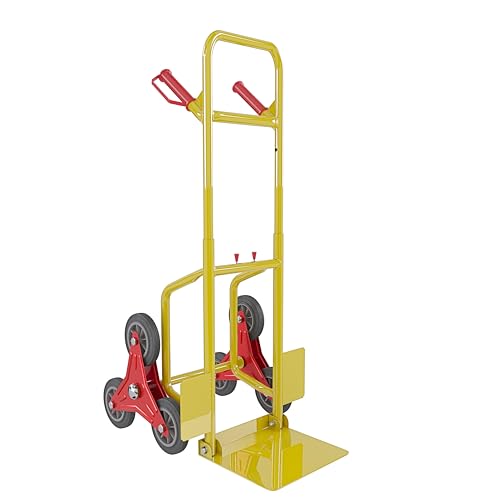Carrello A Mano Montascale Portapacchi Portata Max 200 Kg Carrellino Pieghevole Impilatore Acciaio Tubolare Ruote Gomma Dura Trasporto Pacchi Grandi P