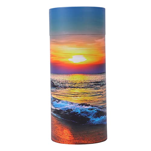 Ocean Sunset Urna Per Ceneri – Tubo Biodegradabile Per Ceneri – Urna Cremazione Per Ceneri Adulte (Grande)