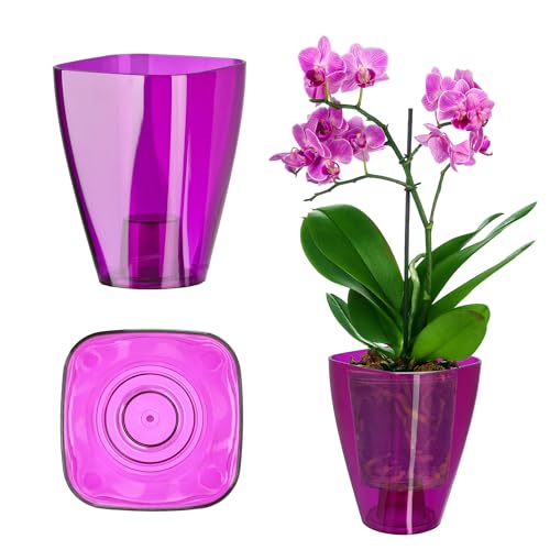Kadax Flowerpot, Slim Orchid Pot, Semplice Fioriera, Secchio Di Fiori Per Orchidea, Erba Da Ragazzo, Margherite, Trama Per Cucina E Soggiorno (⌀ 12 Cm