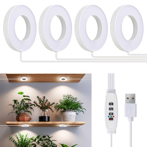 Siyomg Lampada Per Piante, Grow Light 192 Led Luce Per Piante A Spettro Completo Per Piante Da Interno, Con Timer Automatico 3/9/12H, 3 Colori, 10 Lum