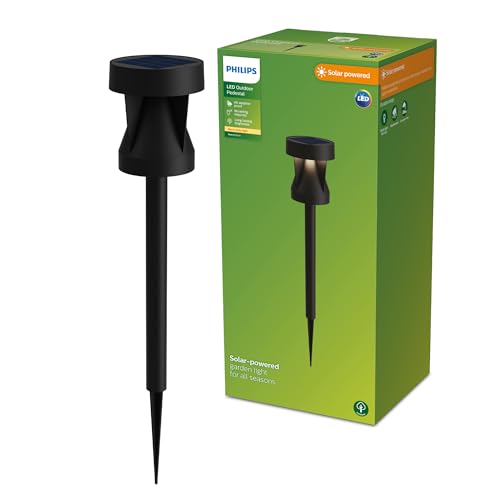 Philips Avery Lampada A Piedistallo Solare Per Esterni, 2700 K, 200 Lm, Nera