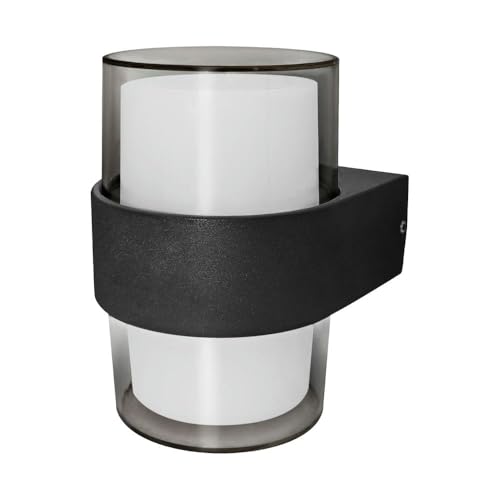 Brightium Applique Led Luxe Rotondo Nero, Ip54, 10 W. Ideale Per Interni Ed Esterni, Fornisce Un'Illuminazione Efficiente Ed Elegante. Impermeabile E