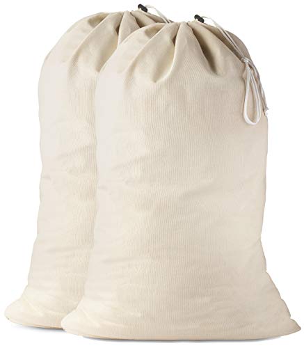 Handy Laundry Borsa Per Biancheria In Cotone, La Borsa Per Biancheria Lavabile Extra Resistente Con Coulisse È Un Ottimo Sacco Di Stoffa Per Sacco A P