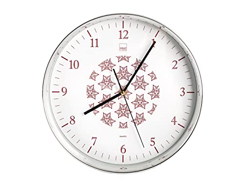Pengo Orologio Tondo Da Parete Grace, Rosso, 30 Cm, Medium