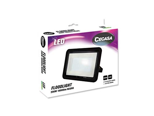 Cegasa Floodlight Led Nero 200 W 16000 Lm 4000 K, Estandar