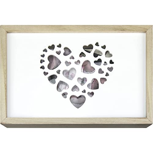 Zep Cz1268 Scatola Love Box Usb In Legno Con Coperchio Scorrevole In Legno, Bianco