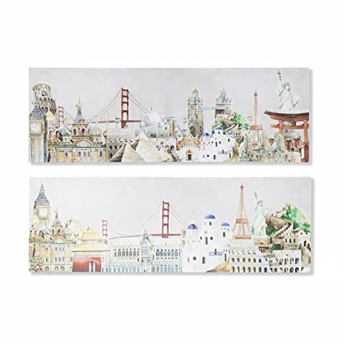 Dkd Home Decor Quadro Della Marca (2 Pezzi) (90 X 2 X 30 Cm) (Riferimento: S3018144)