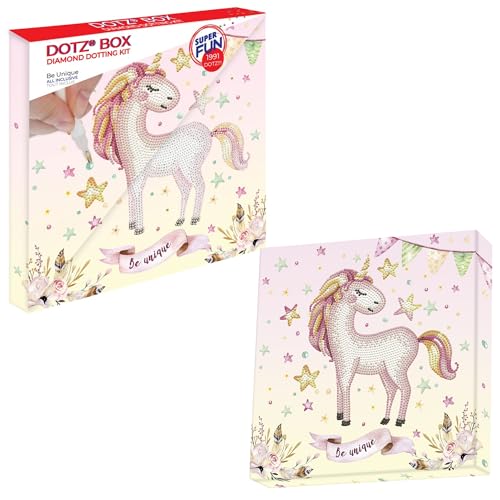 Diamond Dotz Dbx-023 Box Be Unique - Quadro Diamantato Su Telaio, 28 X 28 X 2,5 Cm, Da Appoggiare O Appendere, Ideale Anche Per Bambini