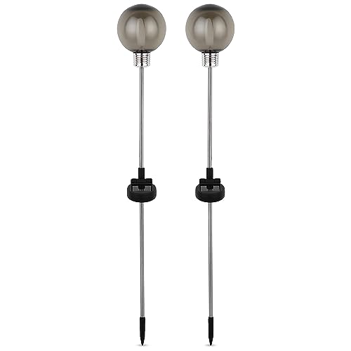 Rev – Set Di 2 Lampade Solari Per Esterni – Lampada Solare A Sfera Con Picchetto – Lanterna Solare Perfetta Per Giardino, Terrazza E Balcone – Ip44 Re
