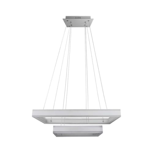 V-Tac Vt-101-2D Lampadario Led A Sospensione A 2 Rettangoli Sospesi 113W In Metallo Colore Bianco Luce 3000K Triac Dimmerabile - 213986