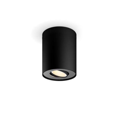 Philips Hue White Ambiance Pillar, Faretto Singolo Smart Led, Nero
