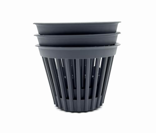 Kimmel Set Di 3 Vasi Per Orchidee, 12 Cm, Colore Grigio