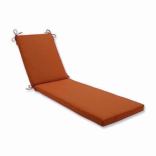 Pillow Perfect Outdoor/Indoor Carmody Navy Chaise Lounge Cuscino, Solid Cinnabar, 80 In. L X 23 In. W X 3 In. D