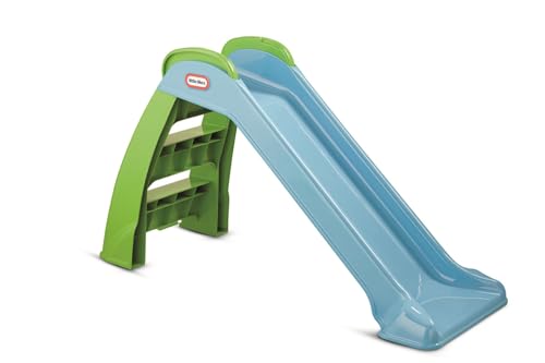 Little Tikes Scivolo - Per Interni O Esterni - Giocattolo Da Giardino E Attività All'Aperto Per Bambini, Resistente, Stabile, Blu E Verde, Età 18 Mesi