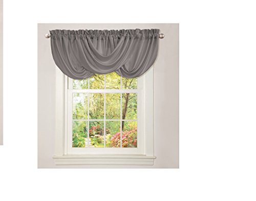 Lush Decor Lucia Valance, Gray, Valance