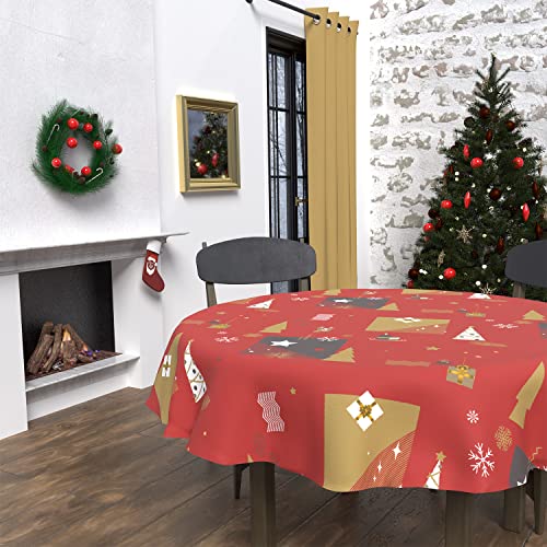 Soleil D'Ocre Pennello Caré E Anti-Ties Abete, Rosso, Diametro 180 Cm