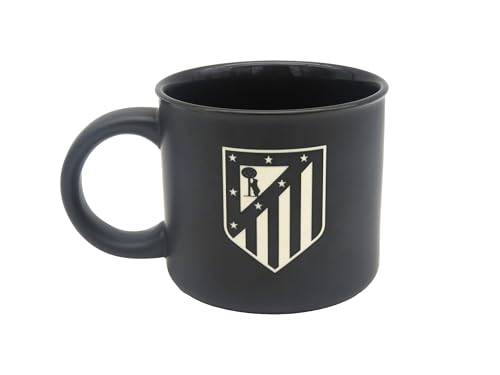 Cyp Brands - Atlético De Madrid, Tazza, Tazza In Ceramica, Colazione, Utensili Da Cucina, Tazze Originali, Colore Nero, Prodotto Ufficiale