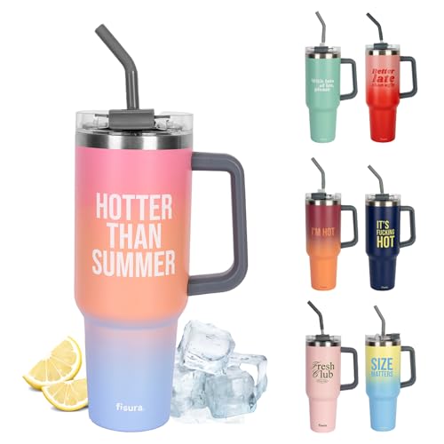 Fisura – Bottiglia Termica 1,2 L "Hotter Than Last Summer". Borraccia Rosa In Acciaio Inox. Senza Bpa. Conserva I Liquidi Freddi Per 24 Ore E Caldi Fi