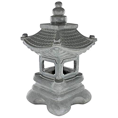 Design Toscano Al20001 - Lanterna Asiatica Chengdu Pagoda Chengdu, Finitura Pietra Grigia