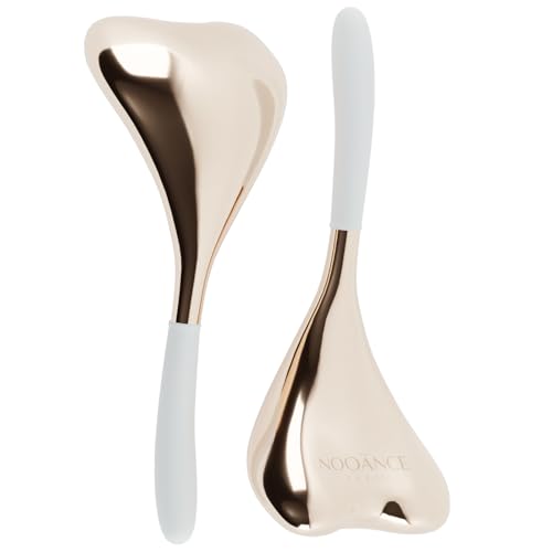 Nooance - Cucchiai Per Crioterapia - Strumento Per Il Massaggio Freddo - Rivitalizzante, Decongestionante, Drenante - Acciaio Inossidabile - Design Er