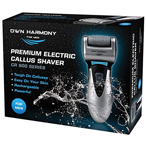 Roll Pedicure Elettrico Per Pelle Secca Ruvida E Morta Da Own Harmony - Cura Dei Piedi Professionale Ricaricabile Per Uomini Con 3 Rulli Extra - Raspa