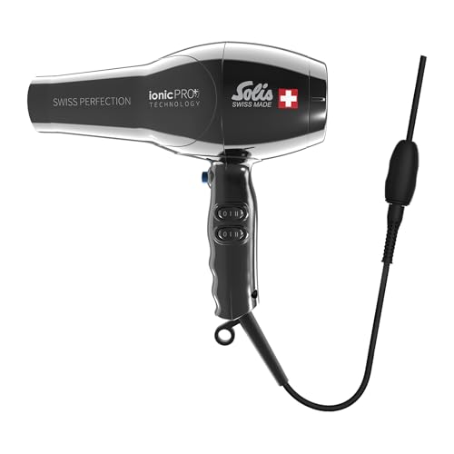 Solis Swiss Perfection 360º Ionicpro 440 - Asciugacapelli Professionale - Asciugacapelli Con Tecnologia Ionicpro - Cavo Rotante A 360º - Beccuccio Per