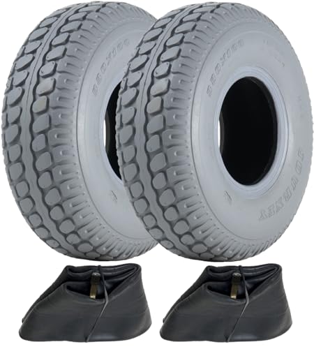 330X100 Grigio Mobilità Scooter Pneumatico E Tubo, Pneumatico Pneumatici, 400-5 - Set Di 2