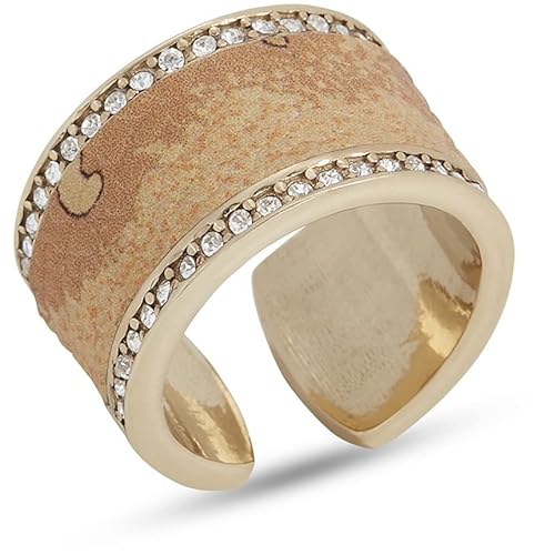 Anello Da Donna Di Prima Classe Della Collezione Rodeo Drive. Gioiello Realizzato In Argento Di Colore Oro. Tipo Di Anello: A Fascia. Dimensione Gioie