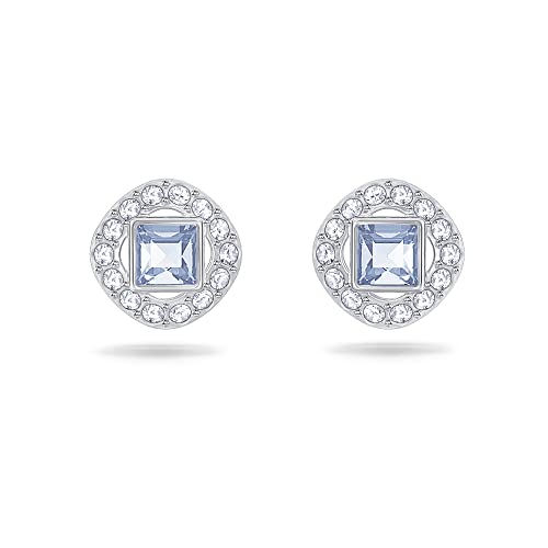 Swarovski Orecchini Angelic Square, Azzurro, Placcatura Rodio