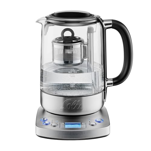Solis Tea Kettle Automatic 5518 - Bollitore Con Regolazione Della Temperatura, Bollitore Per Tè, Funzione Timer, Colino Da Tè Integrato, Brocca Da 1,7