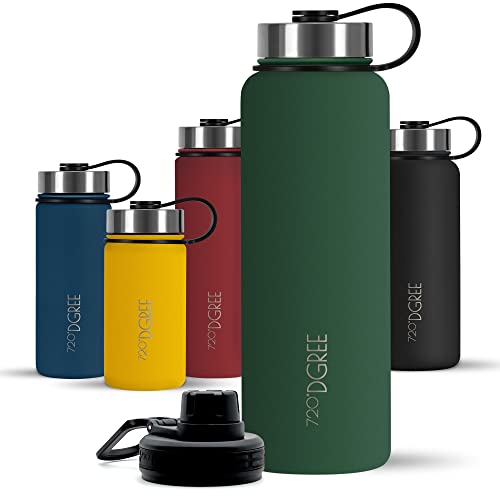 720°Dgree Borraccia Termica 1 Litro "Nolimit" - Bottiglia Acqua Termiche In Acciaio Inox - Senza Bpa - Borracce Perfetto Per Bevande (950Ml) Calde, Fr