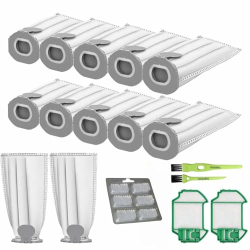 Kit - 12 Sacchetti Folletto Compatibili Vk7S Vk7 Fp7S Fp7 + 2 Filtro Motore + 2 Spazzolini + 6 Profumatori - Sacchetti Aspirapolvere Folletto In Micro