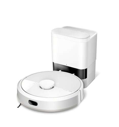 Irobot Roomba 105 Combo + Stazione Autosvuotamento, Robot Aspirapolvere Lavapavimenti, Navigazione Clearview Lidar, Rileva Tappeti/Moquette, Pulizia M