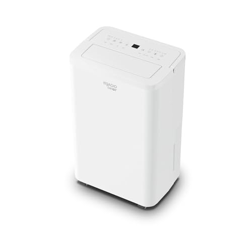 Deumidificatore Irradio Belair Baltic 20L,Maniglia, Ruote, Flusso D'Aria 170M³/H, Modalità Lavanderia, Controllo Remoto, Funzione Scongelamento, Indic