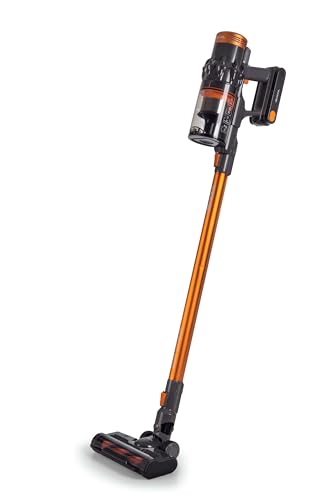 Ariete 2704 22V Lithium Digital Panel, Scopa Elettrica Senza Filo, Cordless, Voltaggio 22,2V, Capacità Serbatoio 1L, Spazzola Motorizzata, Arancio