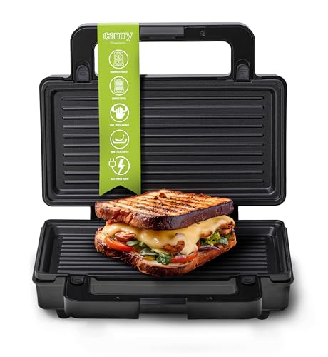 Camry Croque Monsieur Appareil, Macchina Per Panini Con 2 Piastre Intercambiabili, Griglia -Sandwich E Griglia Di Contatto, Rivestimento Antiaderente,