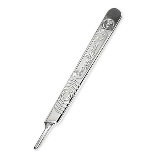 Hdgsafd Manico Per Bisturi In Argento, Acciaio Al Titanio - Utensile Da Taglio Per Metalli, Accessori Per Bisturi - Robusto Manico In Metallo Graduato