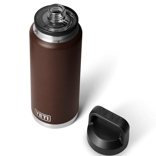 Yeti Rambler Bottle Chug, Vacuum Insulated Stainless Steel Bottle With Chug Cap, Wetlands Brown, 36 Oz (1065 Ml)