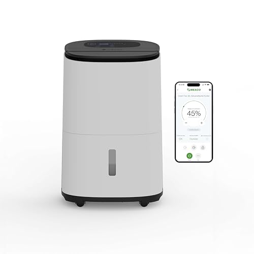 Meaco Meacodry Arete® Two 12L Deumidificatore E Purificatore D'Aria Hepa H13, Con App Wi-Fi Meaco, Modalità Umidità Intelligente, Basso Consumo Energe