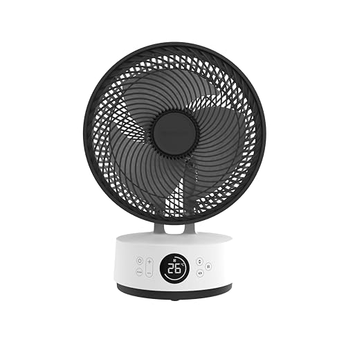 Meacofan Sefte® - Ventilatore Da Tavolo Da 10" A 12 Velocità, Oscillazione Orizzontale E Verticale, 3 Spiagge Di Oscillazione, Raffreddamento Ultra Si