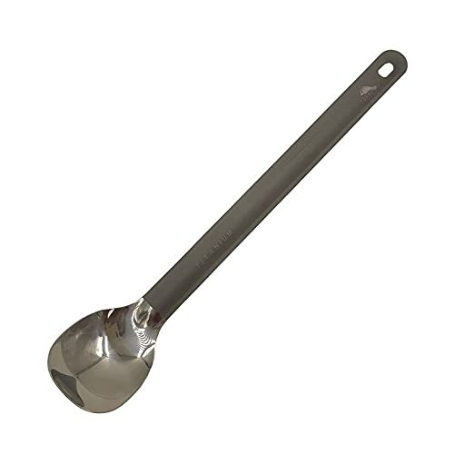 Toaks Cucchiaio In Titanio Con Manico Lungo Spork Con Posate Da Campeggio All'Aperto Lucidato (Slv-11)