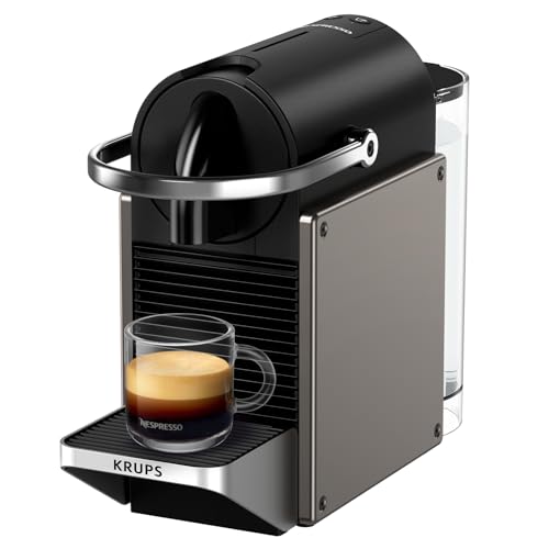 Krups Xn306T10 Nespresso Pixie, Macchina Da Caffè Capsule, 2 Scelte Di Caffè, Design Industriale, Risparmio Energetico, Capsule Riciclabili, Verde Scu