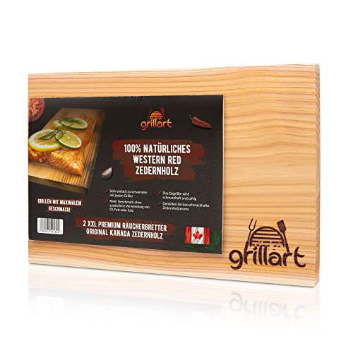 Grillart - Tagliere Per Affumicatura (Cedar Wood, Confezione Da 2, Xxl, Edizione Limitata)