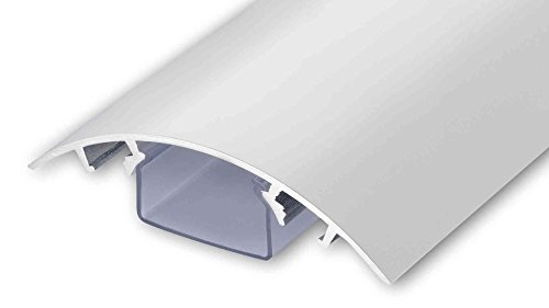 Alunovo, Canalina Passacavi Per Tv, In Alluminio, Laccata, Diverse Lunghezze, Colore Bianco, Alluminio, Bianco Opaco, Länge: 30Cm