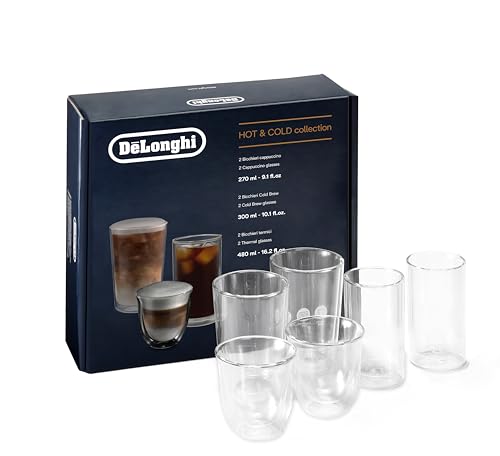 De'Longhi Dlsc326 Tazze Caffè, Vetro