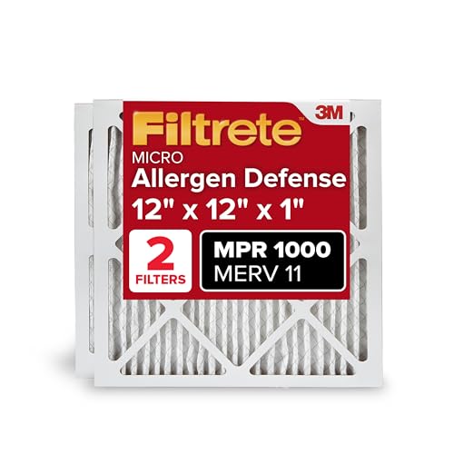 Filtrete 12 X 12 X 1, Filtro Aria Ac Furnace, Mpr 1000, Micro Allergeni, Confezione Da 2 (Dimensioni Esatte 11,81 X 11,81 X 0,81)