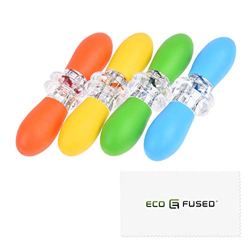 Eco-Fused Porta Pannocchia - 4 Paia (Arancio/Giallo/Blu/Verde) – Spiedi Per Pannocchie Di Mais – Grip Pin Con Manico Grande – Design Ad Incastro – Ott