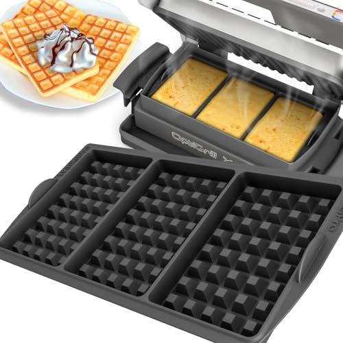 Zauberfry Inserto Per Waffle Compatibile Con Tefal Optigrill Xl, Elite Xl, Plus + Xl, Elite Plus Xl, Inserto In Silicone, Cialde Belghe, Accessori