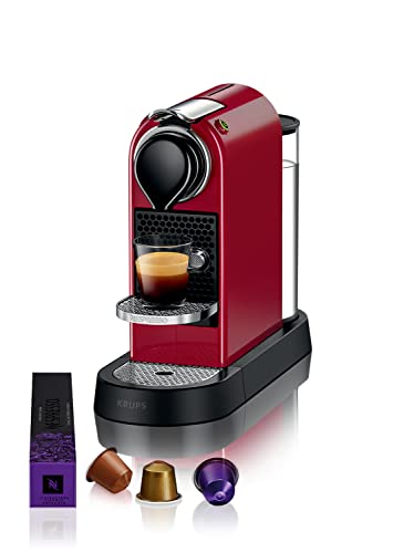 Krups Nespresso Citiz Xn7415, Macchina Da Caffè, Sistema Capsule Nespresso, Serbatoio Acqua 1L, Red